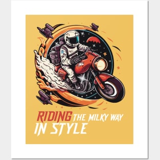 Biker Astronaut Posters and Art